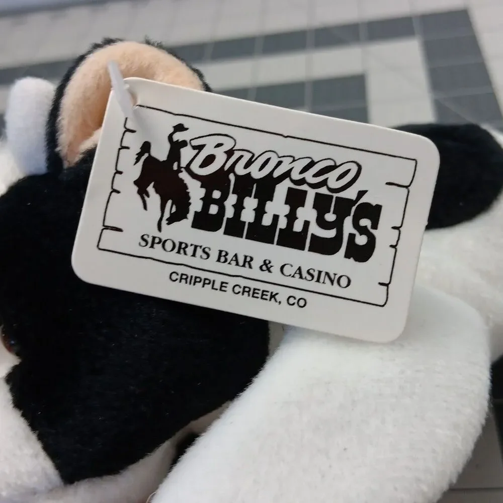 VTG Bronco Billy's Bar & Casino Blackjack Cow Stuffed Plush Cripple Creek 2001